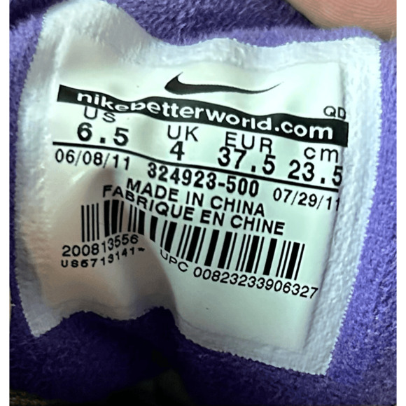 2011 Nike Air Troupe Low Imperial Purple w/ Gold Laces 324923-500 Very Race EUC - Picture 12 of 12